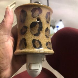 Scentsy Brown and Black Leopard Print Candle Holder Accent